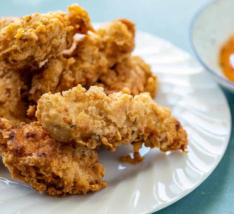 Shatter Batter Chicken Tenders with Honey Mustard Dipping Sauce